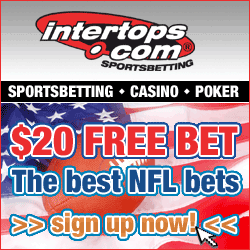 $20 free bet at Intertops.com